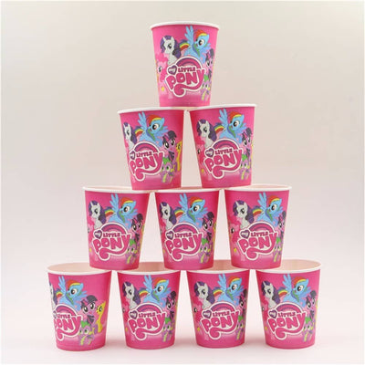 Pony Unicorn Themed Pink Party Cups