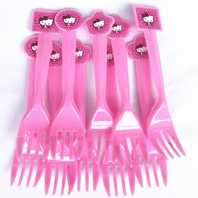 Hello Kitty Themed Kiddie Party Plastic Forks