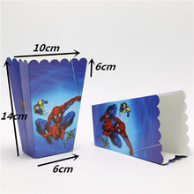 Load image into Gallery viewer, 6 PCS. Spiderman Theme Kiddie Party Popcorn Box
