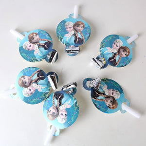 6 PCS. Frozen Noise Maker/Whistle Blowouts Party Decoration