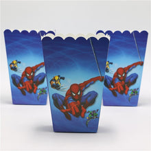 Load image into Gallery viewer, Spiderman Theme Kiddie Party Popcorn Box
