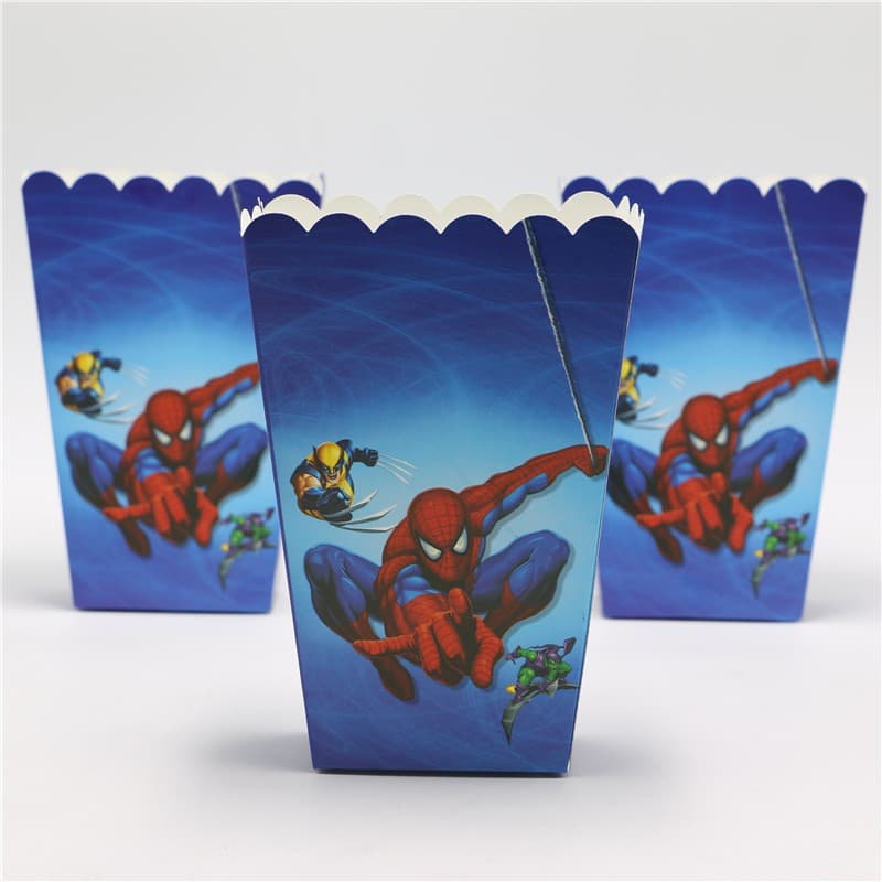 Spiderman Theme Kiddie Party Popcorn Box