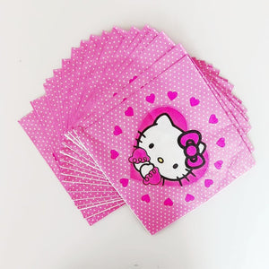 Cute Hello Kitty Themed Pink Colored Paper Napkin