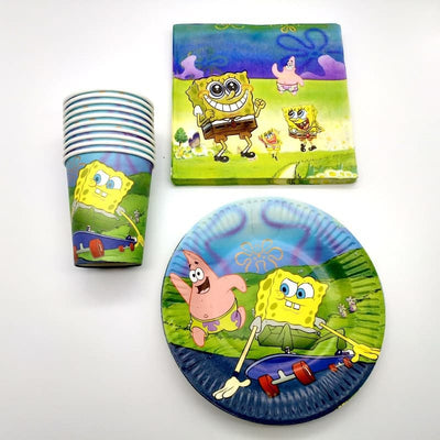 SpongeBob Paper Party Plates, Cups and Napkin - Set