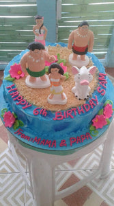 Single Layer Moana Theme Party Cake