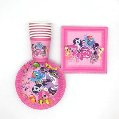 Pony Paper Party Plates, Cups and Napkins - Set