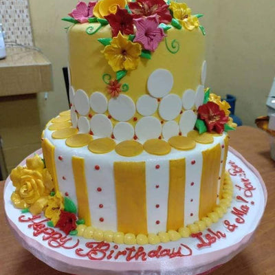 Two Layer Personalized Yellow Cake