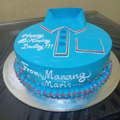 Single Layer Collard Shirt Personalized Cake