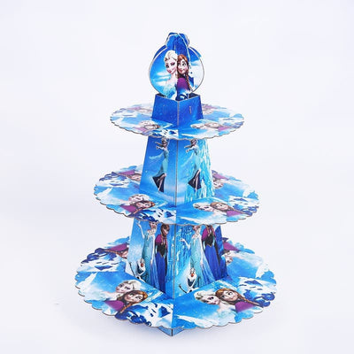Frozen Themed Blue Colored Cupcake Party Stand