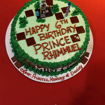 Single Layer Round Personalized Cake