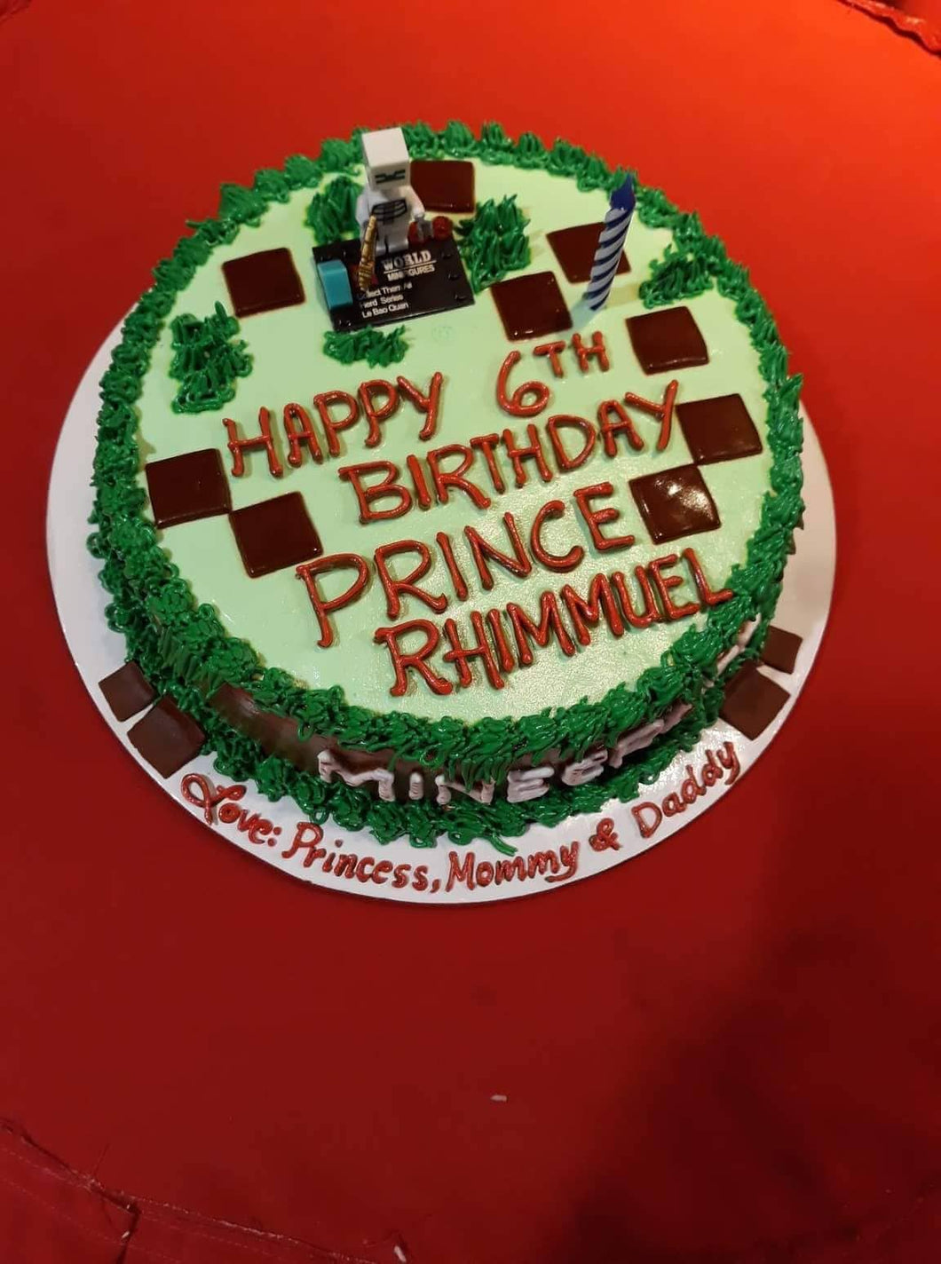 Single Layer Round Personalized Cake