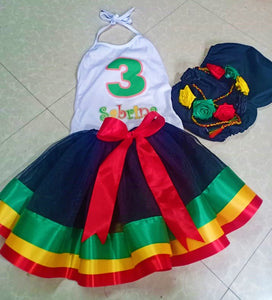 Reggae Birthday Party Tutu Outfit Set