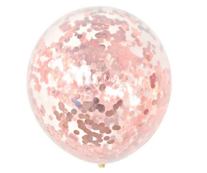Latex Rose Gold Confetti Party Balloons