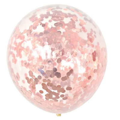 Latex Rose Gold Confetti Party Balloons