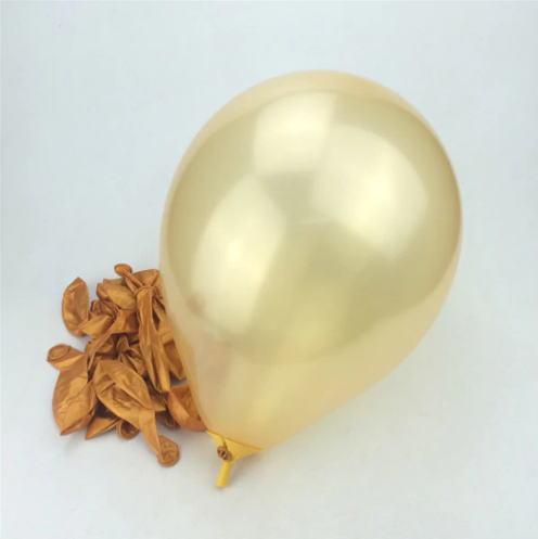 Gold Latex Helium Balloon for Party Celebrations