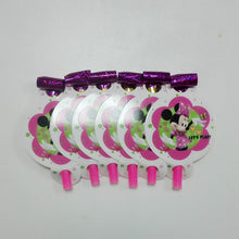Load image into Gallery viewer, 6 PCS. Minnie Mouse Noise Maker/Whistle Blowouts Party Decoration