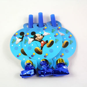 6 PCS. Mickey Mouse Noise Maker/Whistle Blowouts Party Decoration