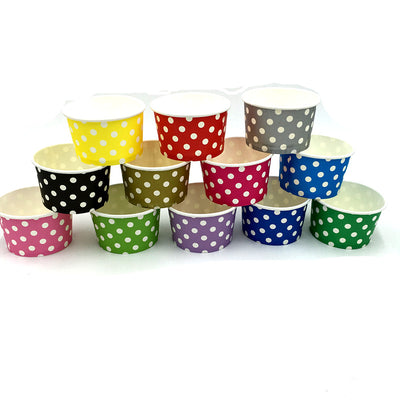 Colorful Polka dots Themed Ice Cream / Soup Cups
