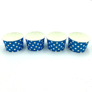 Blue Polka dots Themed Ice Cream / Soup Cups