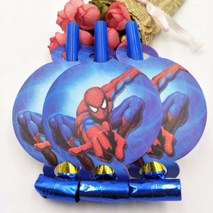 6 PCS. Spiderman Noise Maker/Whistle Blowouts Party Decoration
