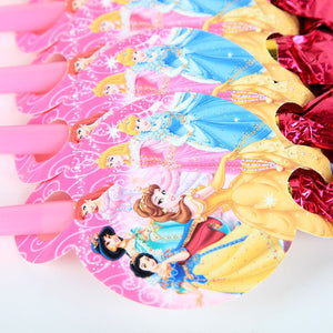 6 PCS. Disney Princess Noise Maker/Whistle Blowouts Party Decoration