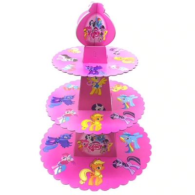 Pony Unicorn Themed Pink Colored Cupcake Party Stand