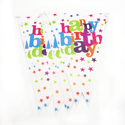 Sparkling Happy Birthday Printed Party Banner