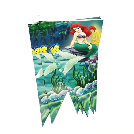 2.5 Meters Long Little Mermaid Print Party Banner