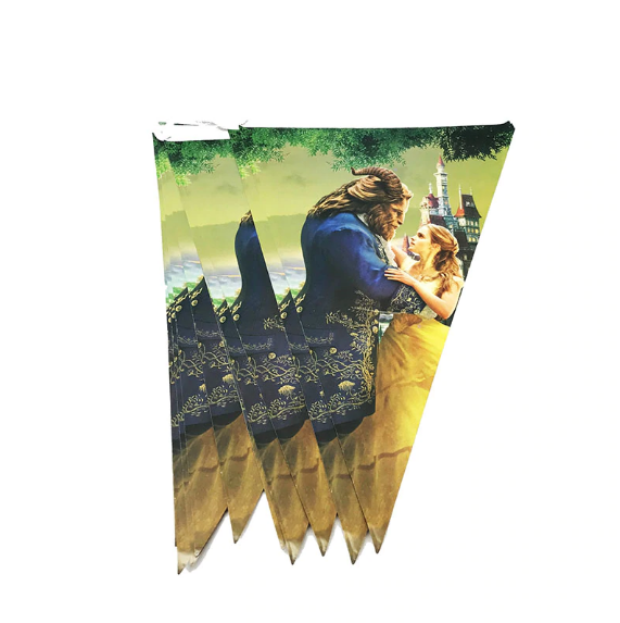 2.5 Meters Long Beauty and the Beast Print Party Banner