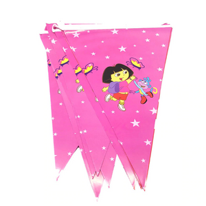 Dora the Explorer Themed  Pink Colored Printed Party Banner