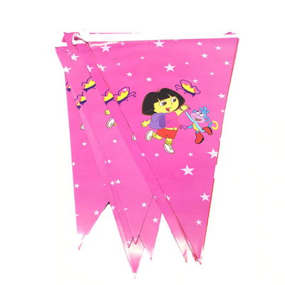 Dora the Explorer Themed  Pink Colored Printed Party Banner