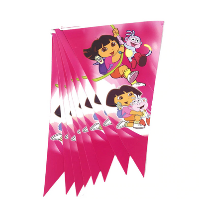 Dora the Explorer Themed Hot Pink Colored Printed Party Banner
