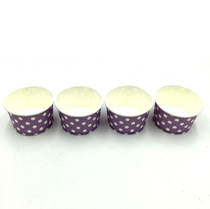 Lavender Polka dots Themed Ice Cream / Soup Cups