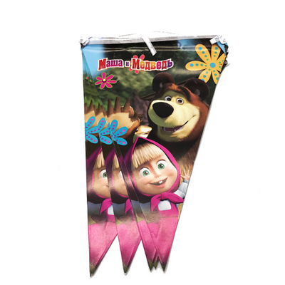 2.5 Meters Long Masha and the Bear Print Party Banner