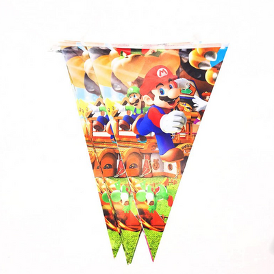Super Mario Themed Printed Party Banner
