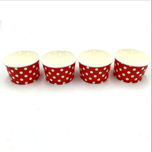 Red Polka dots Themed Ice Cream / Soup Cups