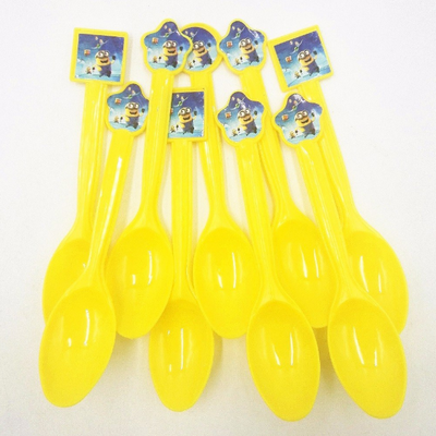 Minions Theme Kiddie Party Plastic Spoons