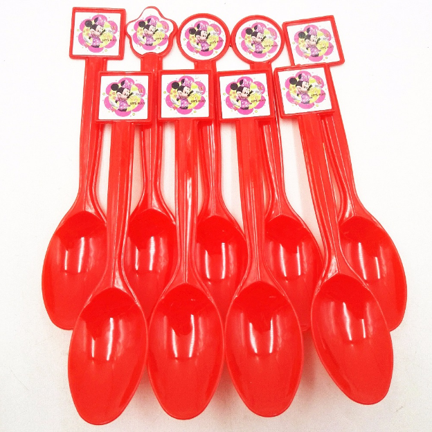 Minnie Mouse Theme Kiddie Party Plastic Spoons
