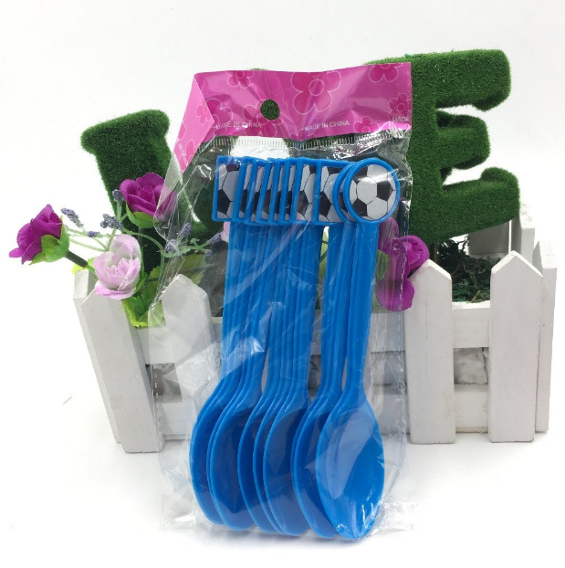 Soccer Ball Plastic Spoons