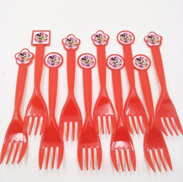 Minnie Mouse Theme Kiddie Party Plastic Forks