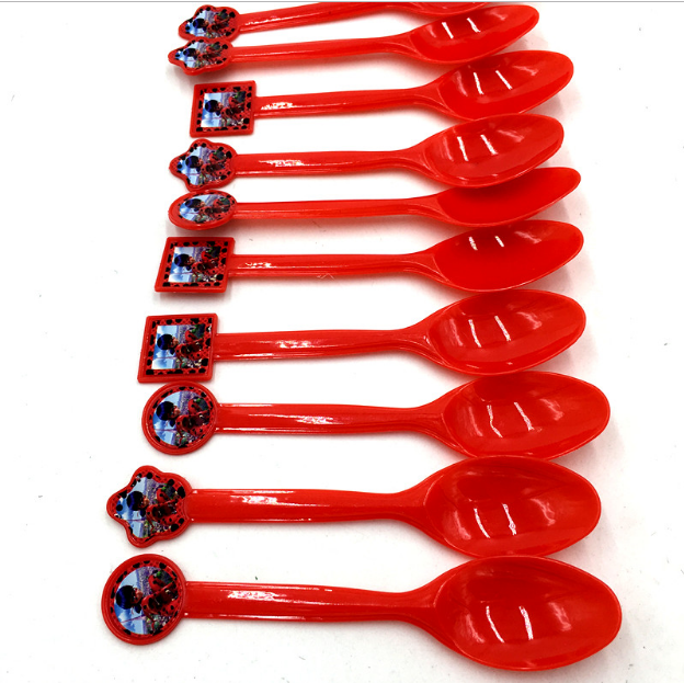 Lady Bug Theme Kiddie Plastic Spoons