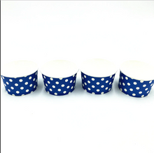 Load image into Gallery viewer, Dark Blue Polka dots Themed Ice Cream / Soup Cups