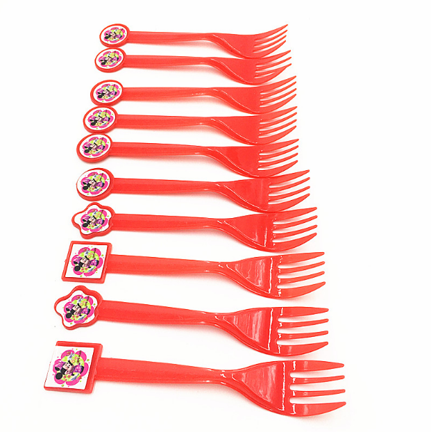 Minnie Mouse Theme Kiddie Party Plastic Forks