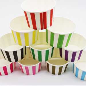 Colorful Stripe Theme Disposable Ice Party Cream/Soup Cups