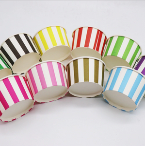 10 PCS. Colorful Stripe Theme Disposable Ice Party Cream/Soup Cups
