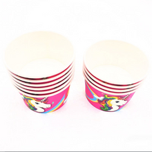 Load image into Gallery viewer, 10 PCS. Pony Unicorn Themed Pink Disposable Ice Cream Party Soup/Cups