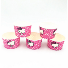 Load image into Gallery viewer, 10 PCS. Hello Kitty Polka Dots Theme Disposable Ice Cream/Soup Cups
