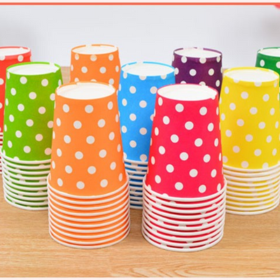 Colorful Polka Dots Disposable Party Cups For Party Celebrations