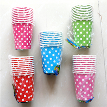 Load image into Gallery viewer, Five Colorful Polka Dots Disposable Party Cups
