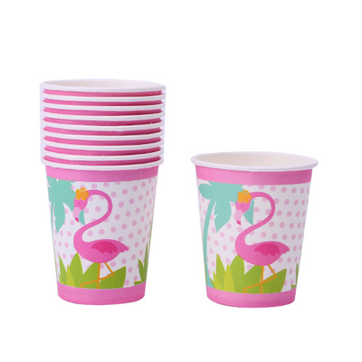 Pink Flamingo Themed Party Cups For Party Celebrations